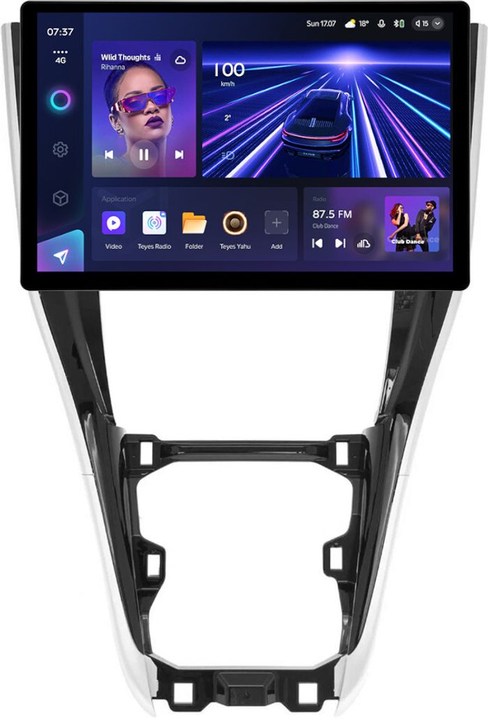 Магнитола для Toyota Harrier 3 XU60 2013-2017 (большая рамка) - Teyes CC3-2K монитор 13" QLED+2K, Android 10, ТОП процессор, 4G SIM-слот, CarPlay
