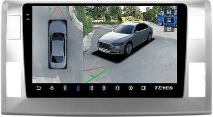 Магнитола для Toyota Estima 3 2006-2016 (без 360, рамка серебро 10 тип 1) - Teyes CC3-2K-360 на Android 10, 2K QLED, 6Гб+128Гб, CarPlay, 4G SIM-слот, 4 камеры в комплекте