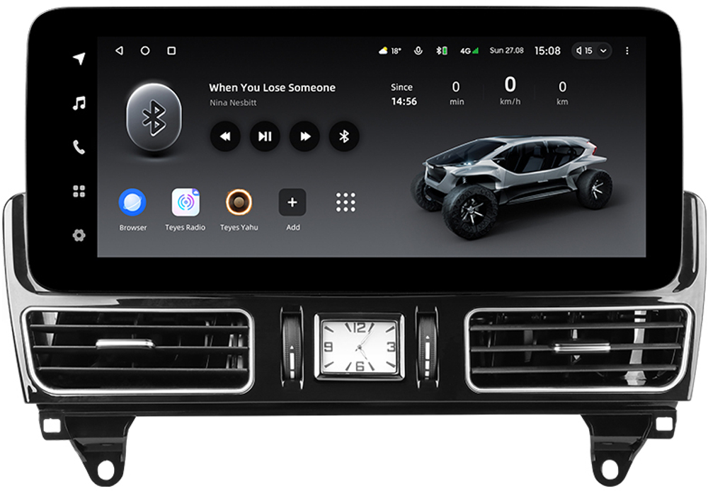 Магнитола для Mercedes-Benz GLS (X166) 2016-2019 NTG 5.0/5.1 - Teyes LUX ONE монитор 12.3", Android 10, 6Гб+128Гб, CarPlay, 4G SIM-слот
