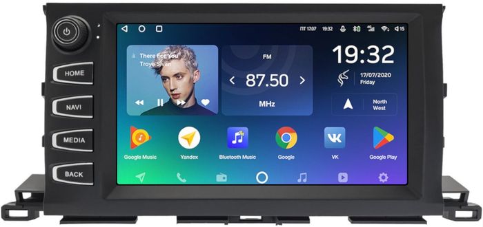 Магнитола для Toyota Highlander 3 U50 2013-2020 (рамка с крутилкой) - Teyes CC2 PLUS на Android 10, ТОП процессор, 4Гб+64Гб, 4G SIM-слот