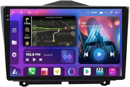 Магнитола для Lada Granta 2018+ - FarCar BM1206M-2K монитор 9.5" 2K QLED на Android 14, TS10, 4+32Гб, CarPlay, 4G SIM-слот