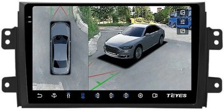 Магнитола для Suzuki SX4 2006-2014 - Teyes CC3-2K-360 на Android 10, 2K QLED, 6Гб+128Гб, CarPlay, 4G SIM-слот, 4 камеры в комплекте