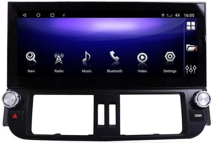 Магнитола для Toyota Land Cruiser Prado 150 2009-2013 (взамен 7" навигации, поддержка JBL и 360) - Kuberg ZH-T1209 монитор 12.3" на Android 12, 8/128Гб, CarPlay, 4G SIM-слот
