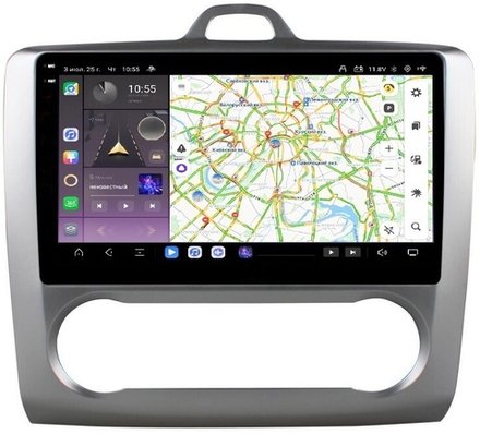 Магнитола для Ford Focus 2 2004-2011 (климат) - Kuberg OL-9201-A QLed+2K, Android 13, TS20, CarPlay, 4G SIM-слот