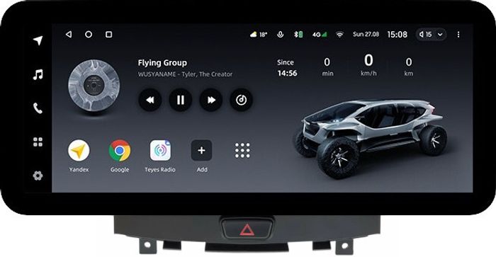 Магнитола для Infiniti EX35 2007-2009 - Teyes LUX ONE ROUND монитор 12.3" 2K QLED на Android 10, Быстрая, CarPlay, 4G SIM-слот