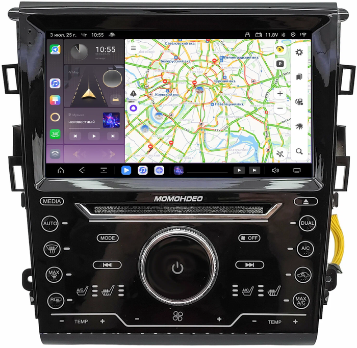 Магнитола для Ford Mondeo 5 2015-2018 - Kuberg QLed, Android 13, Быстрейшая, CarPlay, SIM-слот