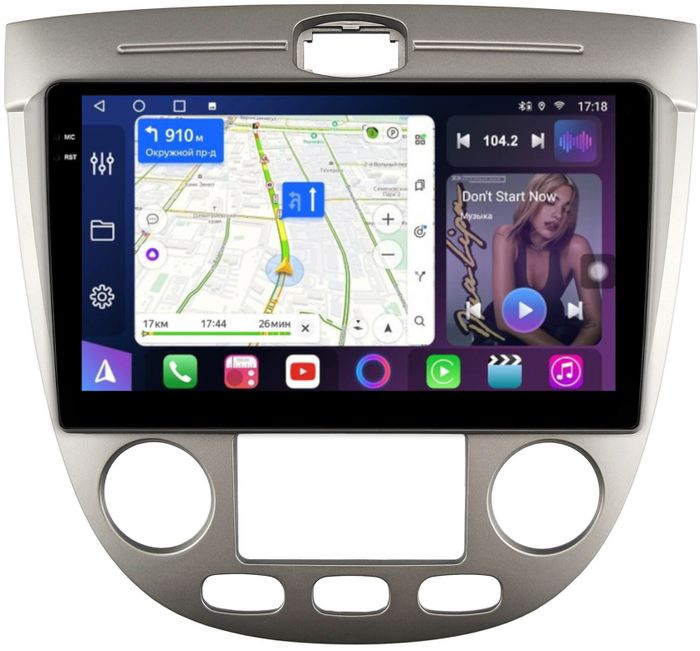 Магнитола для Chevrolet Lacetti хэтчбек (климат) - FarCar 3038M монитор 9.5" QLED на Android 14, TS18, CarPlay, 4G SIM-слот
