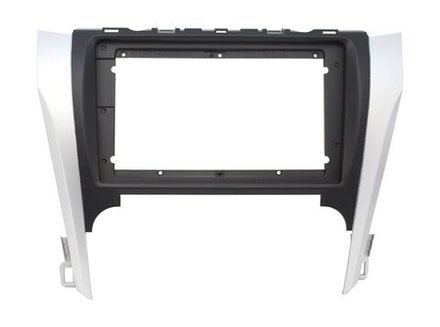 Комплект рамки с разъёмами 9" Toyota Camry 50 2011-2014 чёрная+серебро