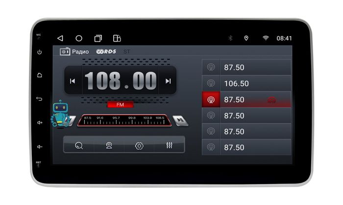 1DIN магнитола с поворотным 10" монитором - WideMedia Android 10, Быстрая, CarPlay, 4G SIM-слот