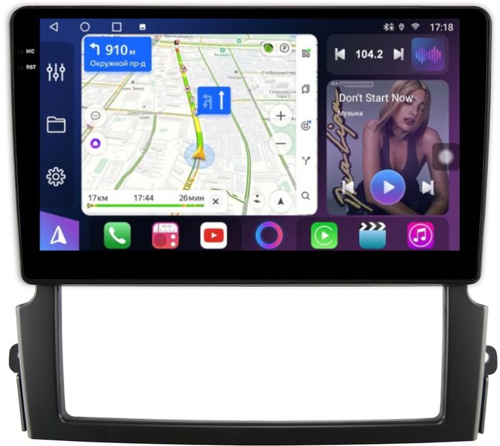 Магнитола для KIA Sorento 1 2006-2011 - FarCar 3063M монитор 9.5" QLED на Android 14, TS18, CarPlay, 4G SIM-слот