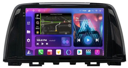 Магнитола для Mazda 6 GJ 2012-2014 - FarCar BM3012M-2K монитор 9.5" 2K QLED на Android 14, TS10, 4+32Гб, CarPlay, 4G SIM-слот