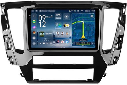 Магнитола для Mitsubishi Pajero Sport 3 2020-2024, Montero Sport (прямоугольный климат) - Teyes CC4-PRO монитор 9.5" 2K QLED на Android 13, Snapdragon 778G, ИИ, CarPlay, DSP, 4G SIM-слот