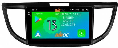 Магнитола для Honda CR-V 2012-2018 - Airoc 2K AU-1904B (рамка 9) на Android 13, TS20, 12/512Гб, SIM-слот