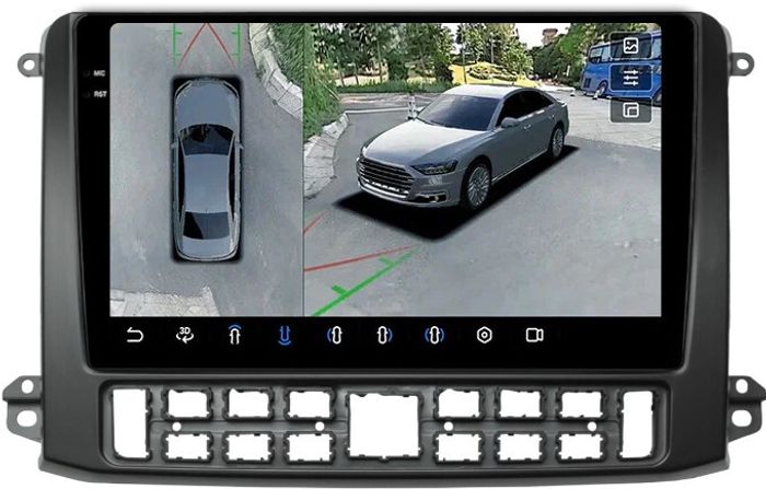 Магнитола для ГАЗ Газель НН 2019+, Соболь НН 2022+ (рамка черная) - FarCar BX10-360-9711B монитор 10.36" 2K QLED на Android 13, Быстрая, CarPlay, 4G SIM-слот, 4 камеры в комплекте