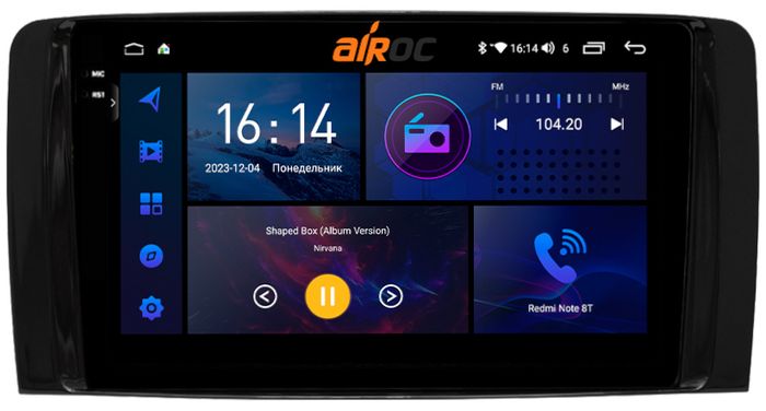 Магнитола для Mercedes-Benz R (W251) 2005-2015 - AIROC 2K RI-2507 Android 12, QLed+2K, ТОП процессор, 8/128Гб, CarPlay, SIM-слот
