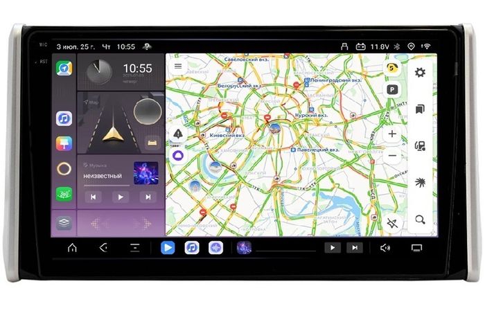 Магнитола для Toyota RAV4 50 2019-2024+ (рынок РФ и ОАЭ) - Kuberg OL-1684 QLed+2K, Android 13, TS20, CarPlay, 4G SIM-слот