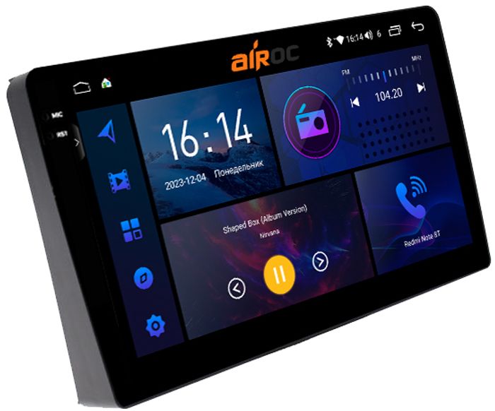 Магнитола для Renault Duster 2015-2020, Lada Largus 2021+ - AIROC 2K RI-3001 Android 12, QLed+2K, ТОП процессор, 8/128Гб, CarPlay, SIM-слот