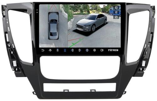 Магнитола для Mitsubishi Pajero Sport 3 2016-2020 АКПП (поддержка климата и БК) - Teyes CC3-2K-360 на Android 10, 2K QLED, 6Гб+128Гб, CarPlay, 4G SIM-слот, 4 камеры в комплекте