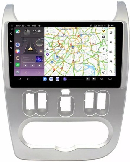 Магнитола для Renault Logan/Sandero 2009-2014 - Kuberg SF-9944 QLed, Android 13, TS20, CarPlay, SIM-слот