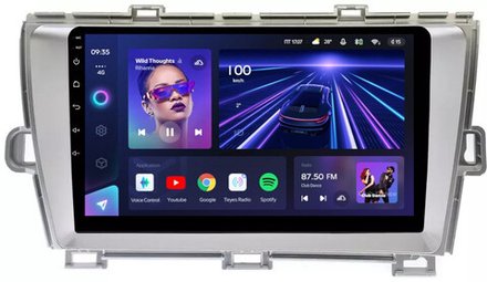 Магнитола для Toyota Prius 30 2009-2015 (левый руль, рамка серебро) - Teyes CC3L на Android 10, 8-ядер, CarPlay, 4G SIM-слот