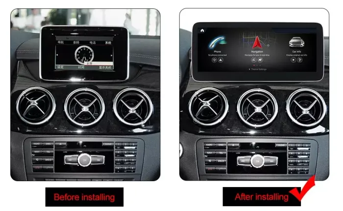 Магнитола для Mercedes-Benz B-класс T246 2015-2018 NTG 5.0/5.1 - Kuberg MKD монитор 10.25", Android 11, 6Гб+128Гб, CarPlay, SIM-слот