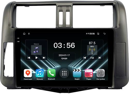 Магнитола для Toyota Land Cruiser Prado 150 2009-2013 (рамка графит) - FarCar DX9-7041G монитор 9.5" IPS на Android 13, 4+64Гб, CarPlay