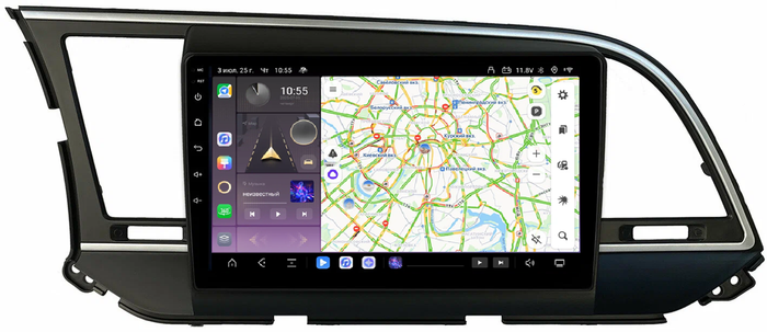 Магнитола для Hyundai Elantra 2016-2018 - Kuberg QLed, Android 13, Быстрейшая, CarPlay, SIM-слот