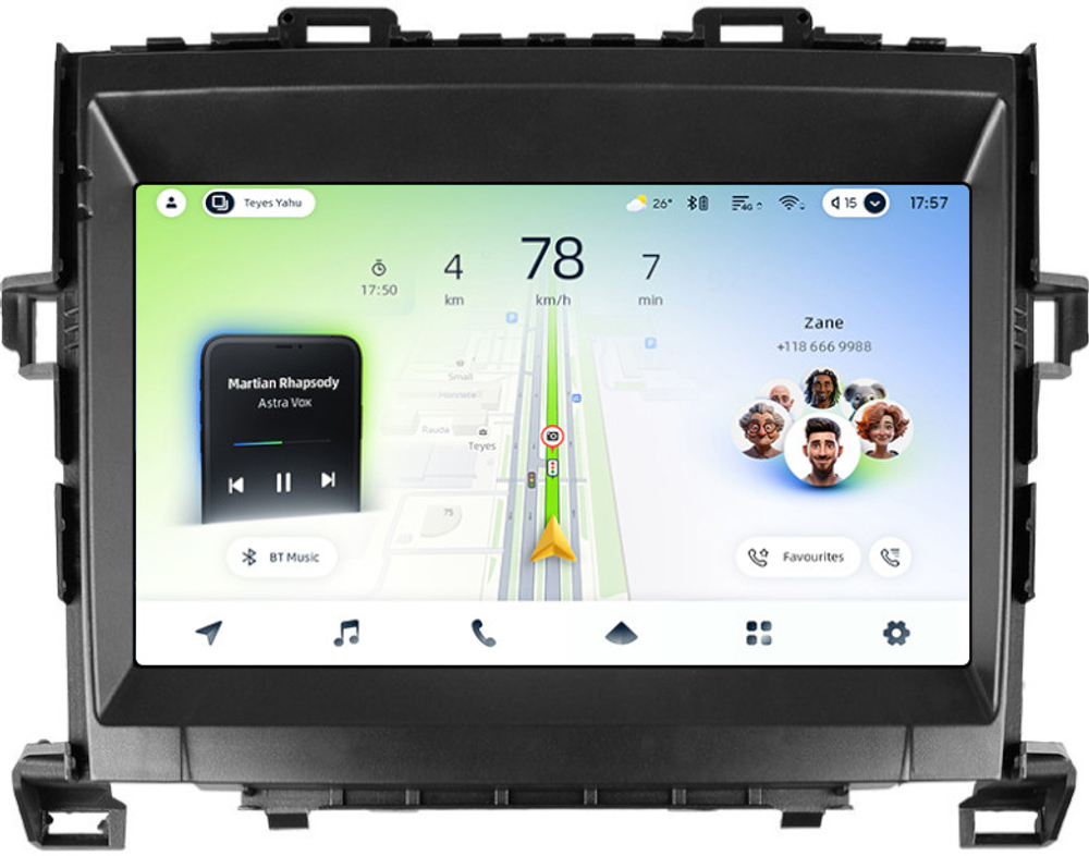 Магнитола для Toyota Alphard 2 H20, Vellfire 2008-2014 (более 10 динамиков) - Teyes CC4L монитор 9" IPS на Android 14, Snapdragon 662, CarPlay, 4G SIM-слот