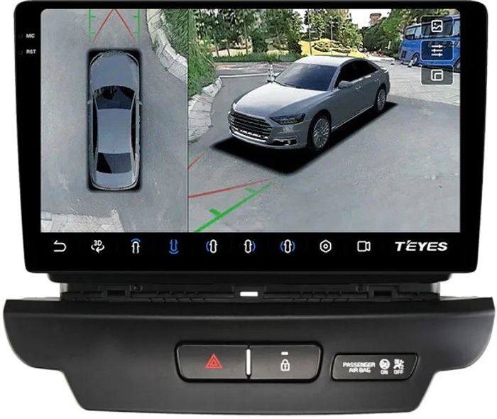 Магнитола для KIA Ceed 3 2018-2020 - Teyes CC3-2K-360 монитор 10.36" 2K QLED на Android 10, 6+128Гб, CarPlay, 4G SIM-слот, 4 камеры в комплекте