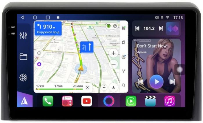 Магнитола для Hyundai Sonata 7 2017-2019 - FarCar BM1054M монитор 9.5" QLED на Android 14, TS10, 4+32Гб, CarPlay, 4G SIM-слот