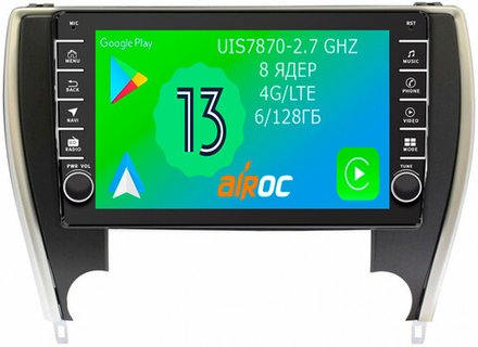 Магнитола для Toyota Camry 2014-2018 (USA) - Airoc AB-1117U (кнопки и крутилки), Android 13, TS20, 6/128Гб, SIM-слот, CarPlay