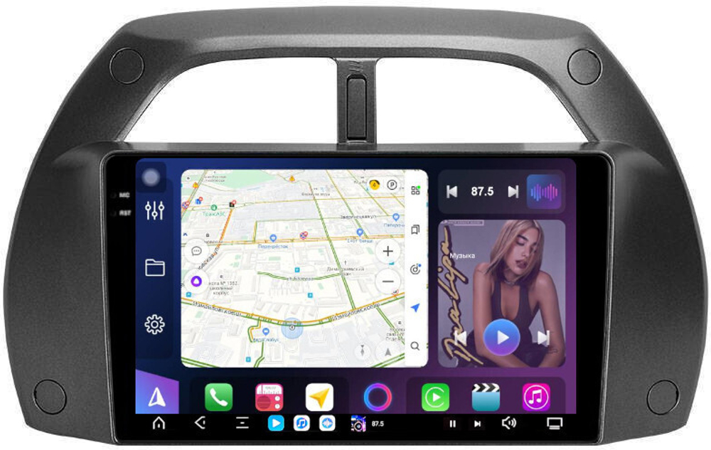 Магнитола для Toyota RAV4 2 2000-2003 - FarCar GX3064M монитор 9.5" 2K QLED на Android 14, TS20, 6+128Гб, CarPlay, 4G SIM-слот