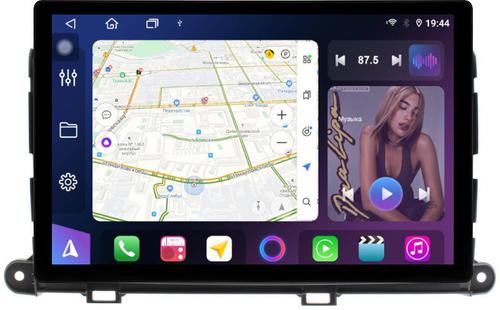 Магнитола для Toyota Sienna 3 2010-2014 - FarCar BX877 монитор 13" 2K QLED на Android 13, TS10, 6+128, CarPlay, 4G SIM-слот