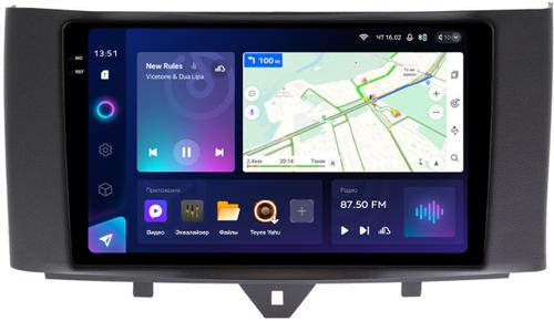 Магнитола для Smart ForTwo W451 2010-2015 - Teyes CC3-2K монитор 9.5" 2K QLED на Android 10, ТОП процессор, CarPlay, 4G SIM-слот