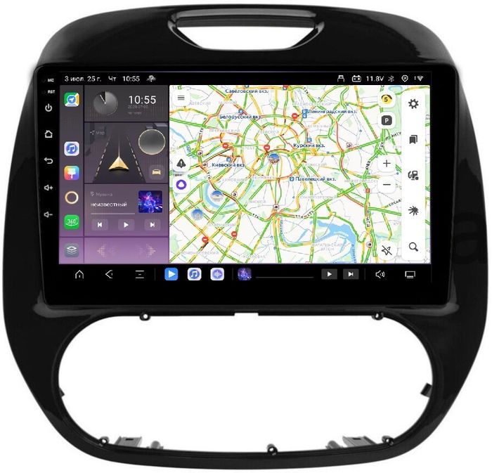 Магнитола для Renault Kaptur 2016+ (кондиционер) - Kuberg QLed, Android 13, TS20, CarPlay, SIM-слот