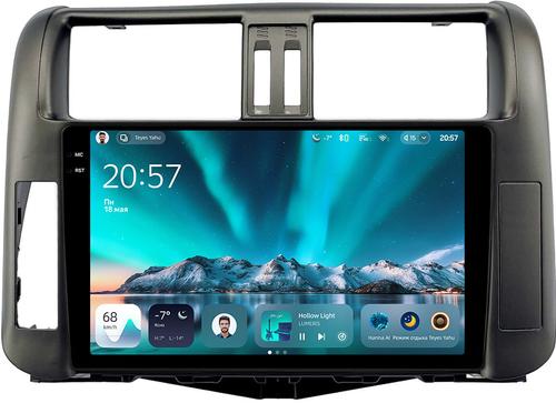 Магнитола для Toyota Land Cruiser Prado 150 2009-2013 (рамка графит) - Teyes CC4 монитор 9.2" 2K QLED на Android 14, Snapdragon 680, DSP, CarPlay, 4G SIM-слот