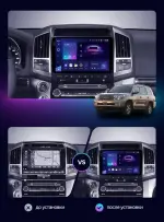Магнитола для Toyota Land Cruiser 200 2012-2015 (климат на ШГУ) - Teyes CC3-2K монитор 10.36" 2K QLED на Android 10, ТОП процессор, CarPlay, 4G SIM-слот