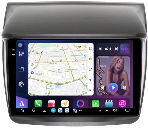 Магнитола для Mitsubishi L200 4, Pajero Sport 2 2006-2016 - FarCar GX094M монитор 9.5" 2K QLED на Android 14, TS20, 6+128Гб, CarPlay, 4G SIM-слот