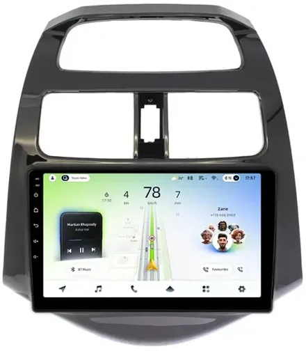 Магнитола для Chevrolet Spark M300 2009-2022, Ravon R2 (рамка глянцевая) - Teyes CC4L монитор 9" IPS на Android 14, Snapdragon 662, CarPlay, 4G SIM-слот