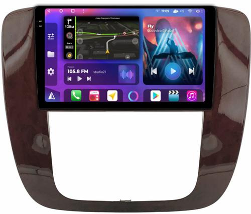 Магнитола для Chevrolet Tahoe 2006-2014 (рамка под дерево) - FarCar BM1174M-2K монитор 9.5" 2K QLED на Android 14, TS10, 4+32Гб, CarPlay, 4G SIM-слот