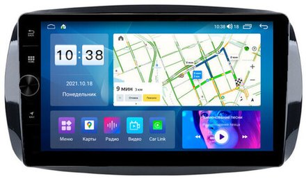Магнитола для Smart ForTwo/ForFour 2014-2022 - Parafar PF214LHDAV на Android 12, ТОП процессор, 3Гб+32Гб, CarPlay, 4G SIM-слот