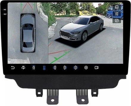 Магнитола для Mazda CX-3 2014-2023 (цветной экран) - FarCar BX10-360-9599B монитор 10.36" 2K QLED на Android 13, 6Гб+128Гб, CarPlay, 4G SIM-слот, 4 камеры в комплекте