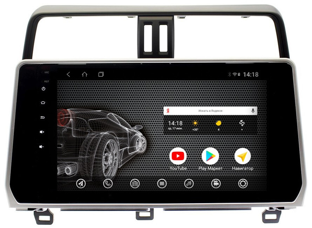 Магнитола для Toyota Land Cruiser Prado 150 2017-2023 - AK362R10-MTK Android 10, 8-ядер, 2Гб-32Гб