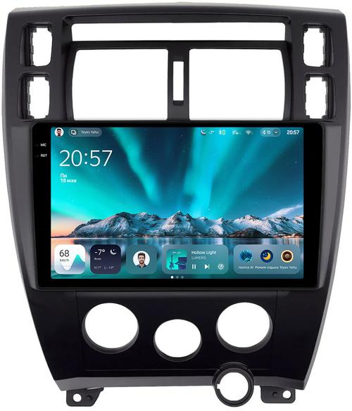 Магнитола для Hyundai Tucson 1 2004-2009 (рамка черная) - Teyes CC4 монитор 10.36" 2K QLED на Android 14, Snapdragon 680, DSP, CarPlay, 4G SIM-слот