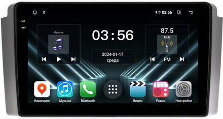 Магнитола для SsangYong Rexton 1 Y200 2002-2007 - FarCar DX3270M монитор 9.5" IPS на Android 13, 4+64Гб, CarPlay