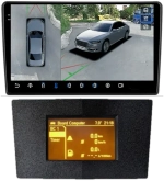 Магнитола для Opel Astra H (перенос БК вниз, черная) - FarCar BX9-360-7382B монитор 9.5" 2K QLED на Android 13, 6Гб+128Гб, CarPlay, 4G SIM-слот, 4 камеры в комплекте