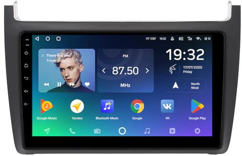 Магнитола для Volkswagen Polo 2009-2020 (рамка черная матовая) - Teyes CC2 PLUS Android 10, ТОП процессор, 4-64, SIM-слот