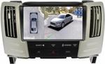 Магнитола для Toyota Harrier XU30 2003-2013, Lexus RX 2003-2009 (ШГУ цветной, рамка наверх тип 1) - Teyes CC3-2K-360 монитор 9.5" 2K QLED на Android 10, Быстрая, CarPlay, 4G SIM-слот, 4 камеры в комплекте