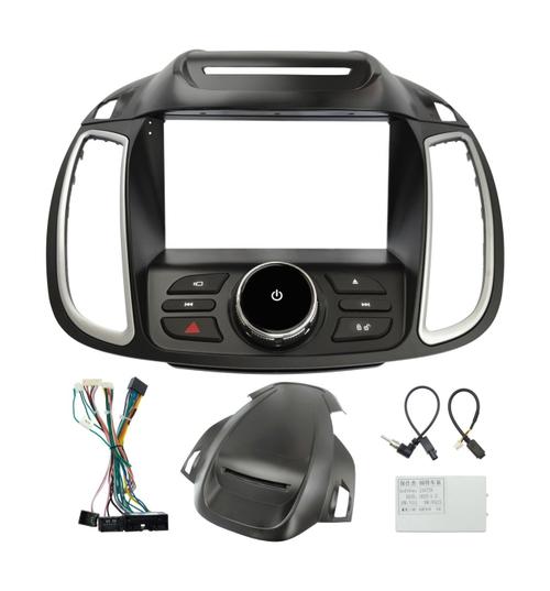 Комплект рамки с разъёмами 9" Ford Kuga 2 2012-2019(с кнопками и козырьком) простые