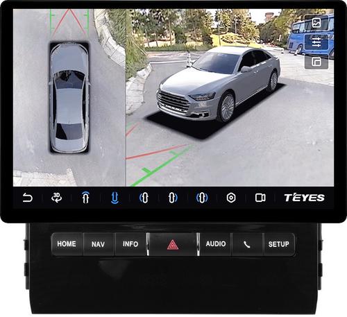 Магнитола для Toyota Land Cruiser 200 2015-2021 (с JBL, рамка тип 1) - Teyes CC3-2K-360 монитор 13" 2K QLED на Android 10, 6Гб+128Гб, CarPlay, 4G SIM-слот, 4 камеры в комплекте